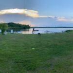 Beautiful waterfront with breathtaking sunsets, jumping raft, shallow slide, floating raft slide, water trampoline, Lily pad, paddle boards, kayaks, and canoes. 